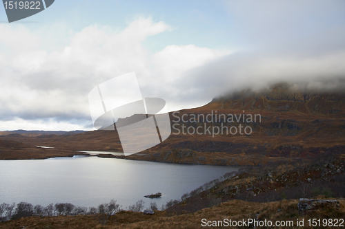 Image of dramatic clouded scottish scenery