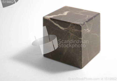 Image of marbled stone cube