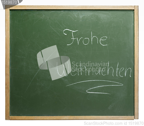 Image of Frohe Weihnachten blackboard