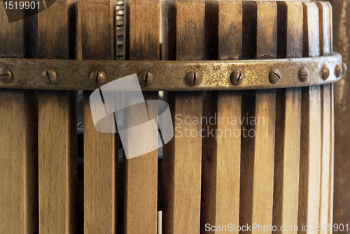 Image of nostalgic wooden squeezer closeup