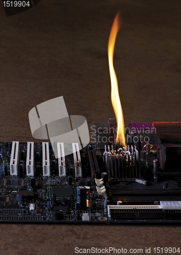 Image of burning main board
