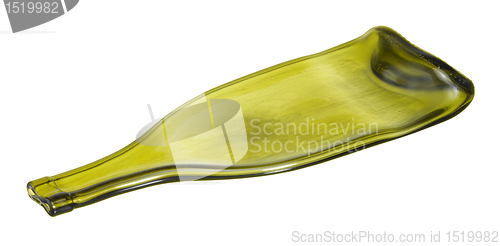 Image of flat green bottle