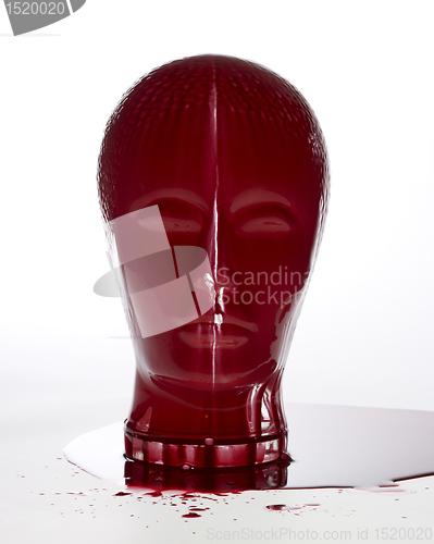 Image of bloody glass head