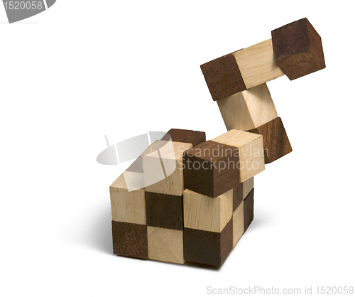 Image of wooden 3D puzzle