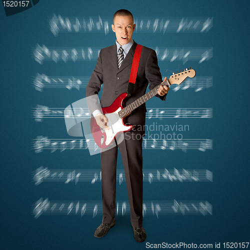 Image of punk man with the guitar