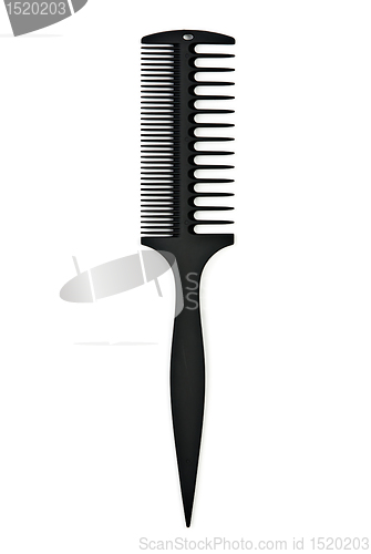 Image of black plastic comb-sided