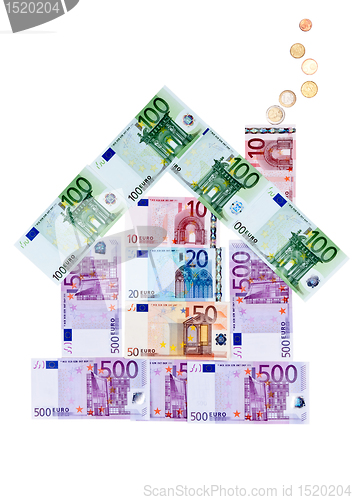 Image of House of euro banknotes