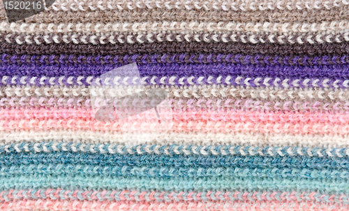 Image of knitted striped colored background