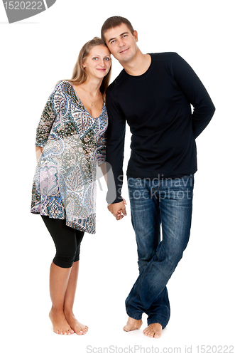 Image of beautiful couple in the studio