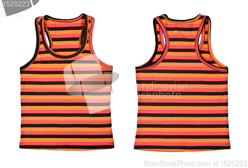 Image of Collage of two women's striped T-shirt