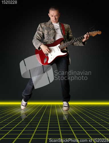 Image of punk man with the guitar