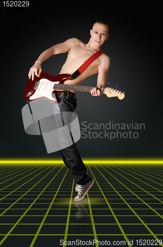 Image of punk man with the guitar