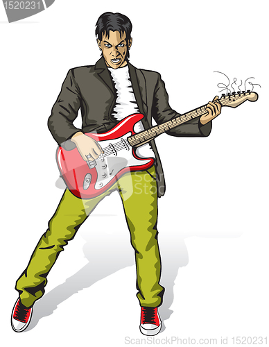 Image of punk man with the guitar