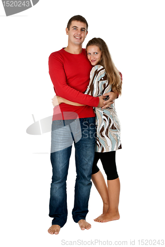 Image of beautiful couple hugging