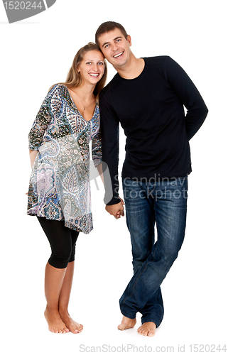Image of beautiful couple in the studio