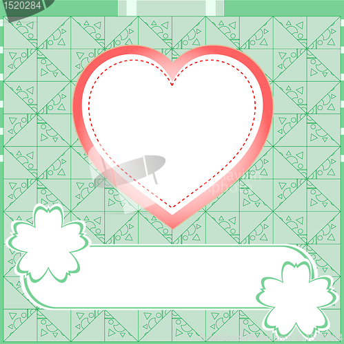 Image of Graffiti love heart. Wedding green vector background