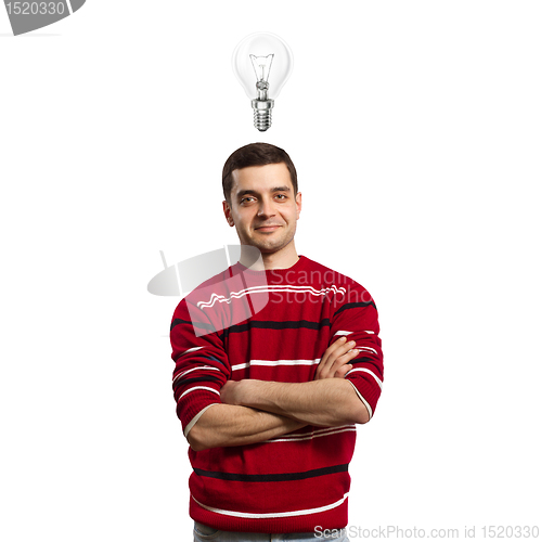 Image of young male have got an idea