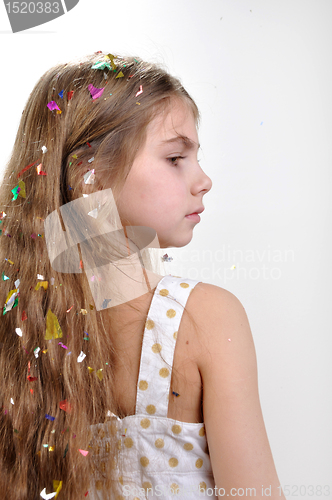 Image of Girl with long thick hair