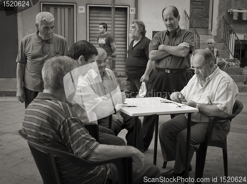 Image of Playing cards outdoors