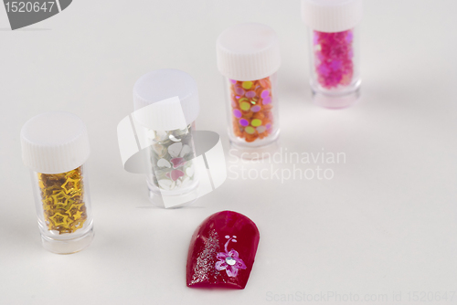 Image of Nail and assorted glitter
