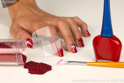 Image of Red nails