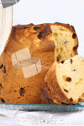 Image of Panettone and spumante the italian Christmas tradition