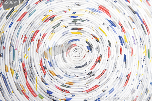 Image of spiral made ??of rolled paper