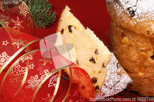 Image of Panettone the italian Christmas fruit cake