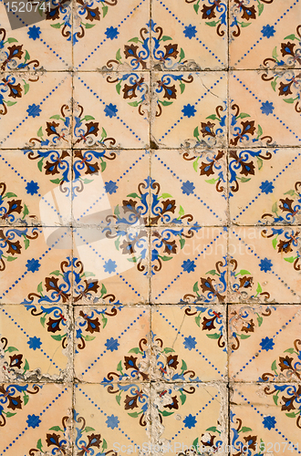 Image of Traditional Portuguese glazed tiles