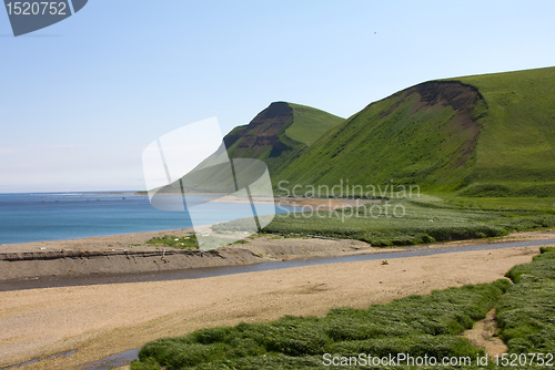 Image of Oceanic coast and river mouth 1