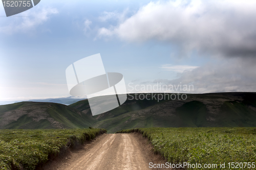 Image of Mountain dirt road on pass