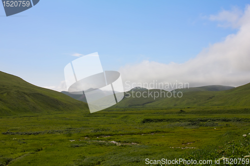 Image of A valley of the mountain river