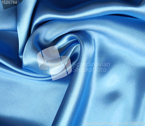 Image of Smooth elegant dark blue silk can use as background Smooth elega