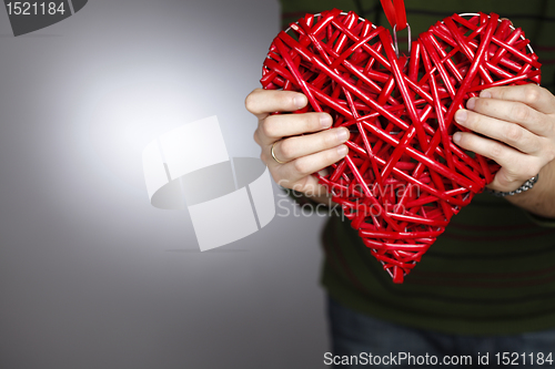 Image of Hand made red heart