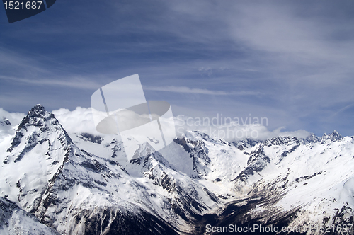 Image of Winter Mountains. Caucasus Mountains.