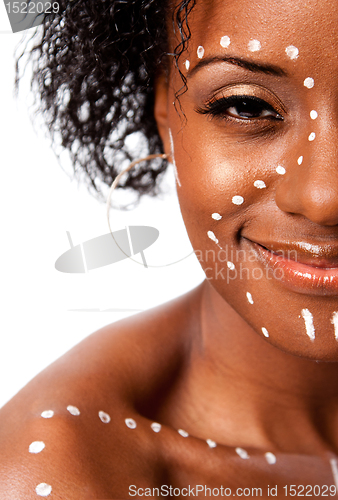 Image of Happy Tribal woman face