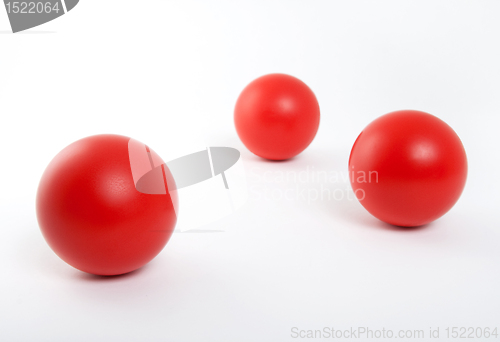 Image of Red balls on white background