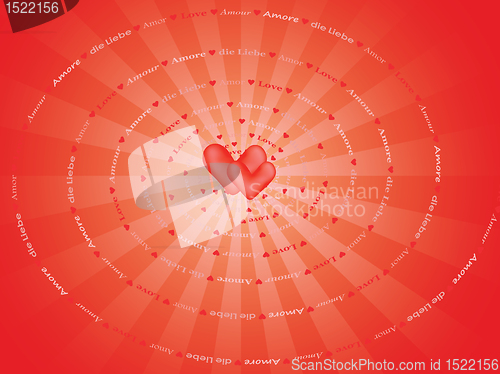 Image of background with spiral made of word Love