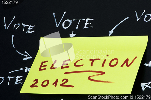 Image of Elections text conception over black