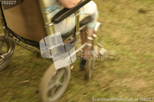 Image of wheel chair in motion