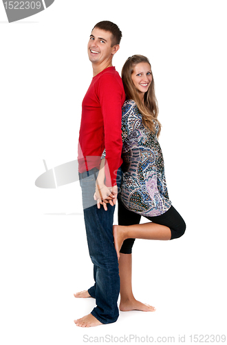 Image of girl and a man standing