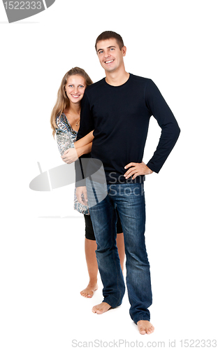 Image of beautiful couple in the studio