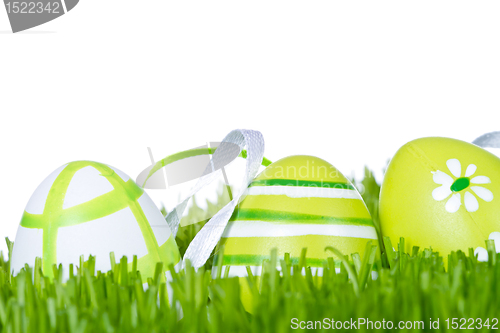 Image of easter eggs in grass