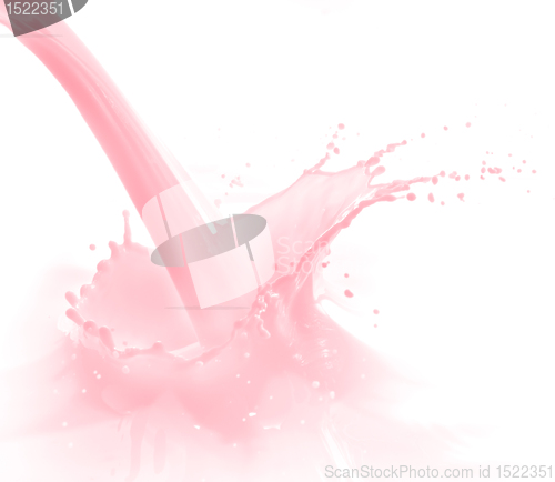 Image of strawberry milk splash