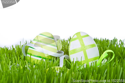 Image of easter eggs in grass