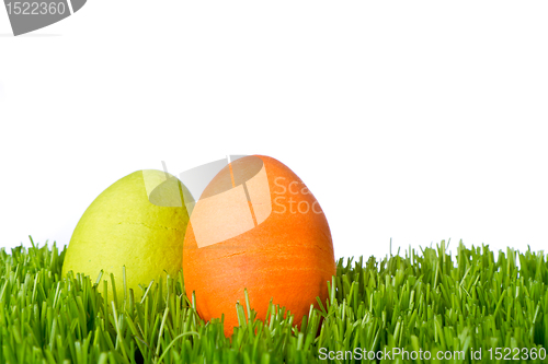Image of easter eggs in grass