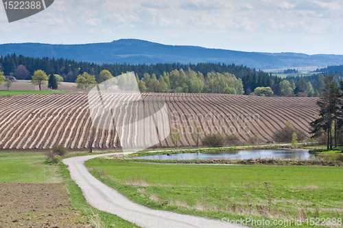 Image of tractor plowing filed