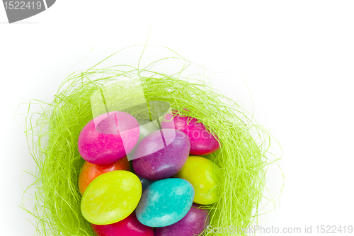 Image of easter eggs in nest