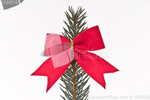 Image of decorated Christmas tree branch