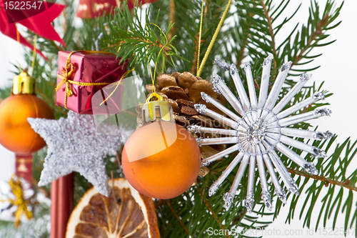 Image of Christmas tree decorated